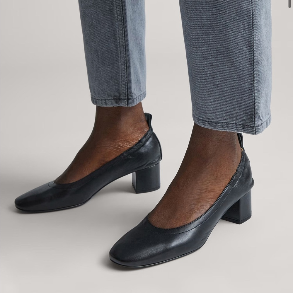 Everlane Day Heel Black 7 100% Leather